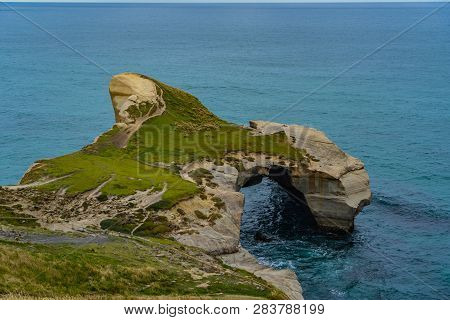 Photography Of Tunnel Beach In New Zealand, Dunedin, New Zealand Tunnel Beach, Dunedin, South Island