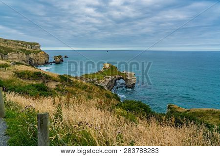Photography Of Tunnel Beach In New Zealand, Dunedin, New Zealand Tunnel Beach, Dunedin, South Island