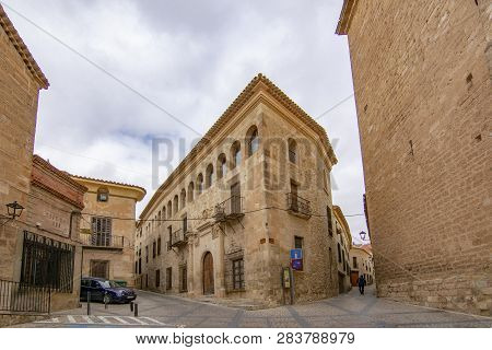 Chinchilla De Montearagon, Albacete, Spain; February 2017: Palace Of  Núñez Cortés In The Historical