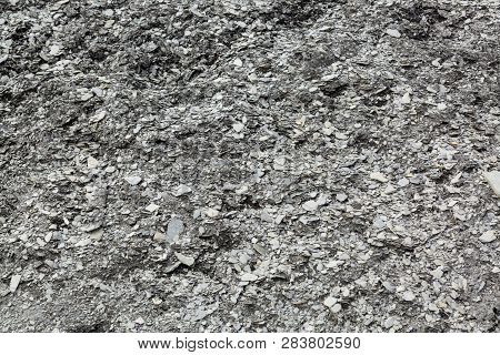 Post-glacial Crushed Bits Of Stones In Form Of Flakes