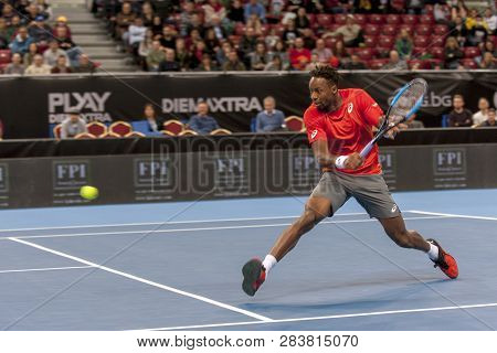 Sofia - February 07.2019: Gael Monfils (fra) Participate At The Atp Sofia Open Tournament In Sofia, 