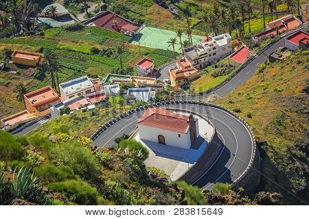 Small Church In El Retamal In Valle Gran Rey On The Island Of La Gomera, Canary Islands, Spain