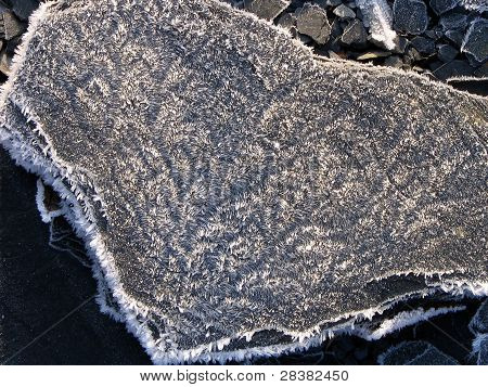 Frost auf ein Schiefer