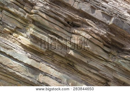 Rock Formations On The Cliffs Within The Brachina Gorge Geological Trail In The Ikara-flinders Range