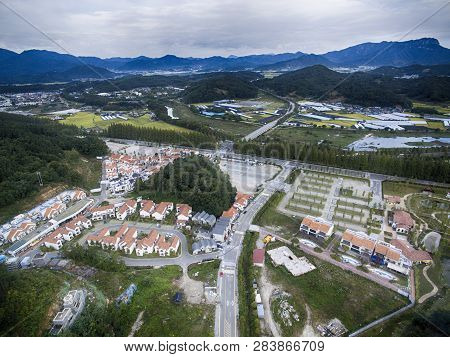 Aerial View Of Metaprovence, Damyang, Jeollanamdo, South Korea, Asia