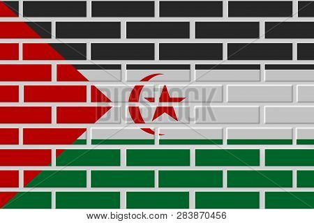 Sahrawi Arab Democratic Republic Brick Flag Illustration