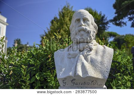 Sculptural Depiction Of Giuseppe Garibaldi General And Italian Condottiero