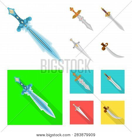 Vector Illustration Of Game  And Armor  Icon. Collection Of Game  And Blade  Stock Vector Illustrati
