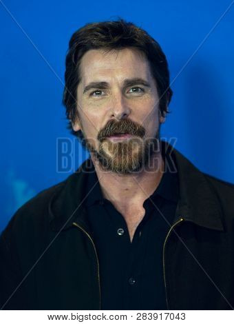  Christian Bale poses at the 'Vice' (Vice - Der zweite Mann) photocall during the 69th Berlinale International Film Festival Berlin at Grand Hyatt Hotel on February 11, 2019 in Berlin, Germany.       