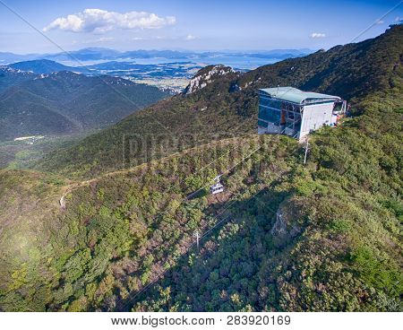 Aerial View Of Duryunsan Mountain, Haenam, Jeollanamdo, South Korea