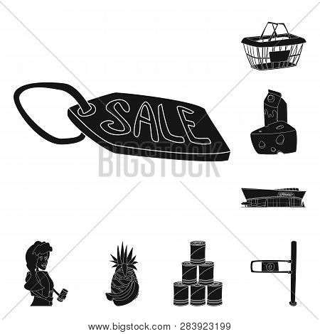 Vector Design Of Food And Drink Logo. Set Of Food And Store Stock Vector Illustration.