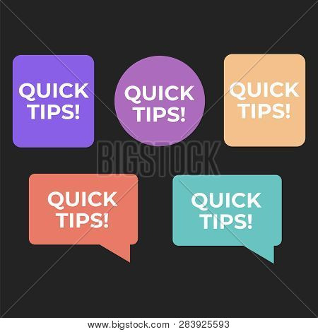 Quick Tips Helpful Tricks Emblems. Helpful Tip Quick Idea