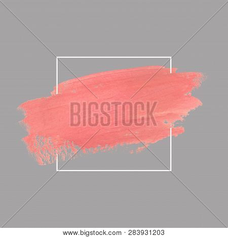 Abstract Watercolor Illustration. The Effect Of A Dry Brush. Template For Lettering.