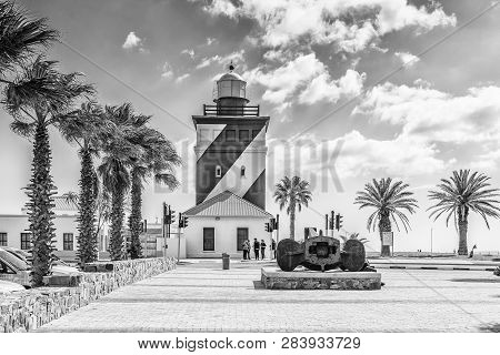 Cape Town, South Africa, August 17, 2018: The Green Point Lighthouse At Mouille Point In Cape Town I