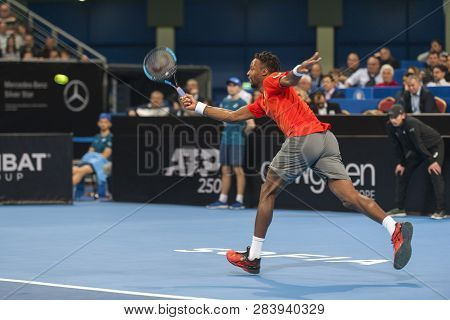 Sofia - February 09.2019: Gael Monfils (fra) Participate At The Atp Sofia Open Tournament In Sofia, 