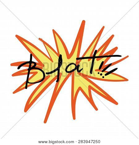 Blat. Modern Ink Calligraphy. Russian Hand Draw Lettering For Prints And Tags. Vector Illustration