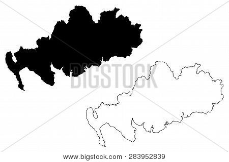 Dumfries And Galloway (united Kingdom, Scotland, Local Government In Scotland) Map Vector Illustrati