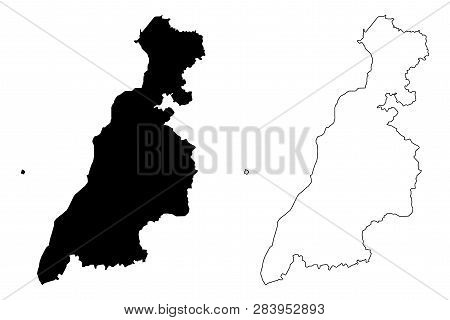 South Ayrshire (united Kingdom, Scotland, Local Government In Scotland) Map Vector Illustration, Scr