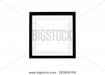 Wooden Frame. Rustic Wood Frame Isolated On The White Background