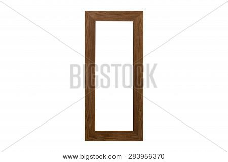 Wooden Frame. Rustic Wood Frame Isolated On The White Background