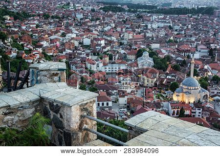 Looking Down From The Ramparts Of Prizren Fortress In Prizren, Kosovo