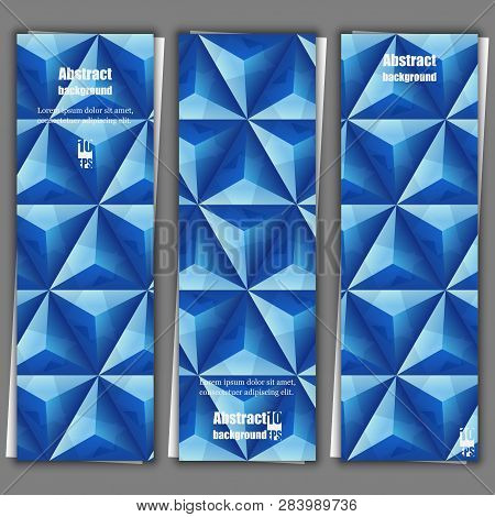 Abstract Background With Geometric Pattern. Baner Template. Eps10 Vector Illustration