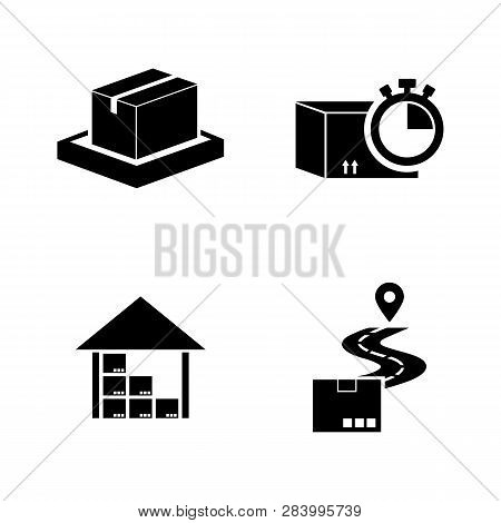 Fast Shipping, Delivery. Simple Related Vector Icons Set For Video, Mobile Apps, Web Sites, Print Pr