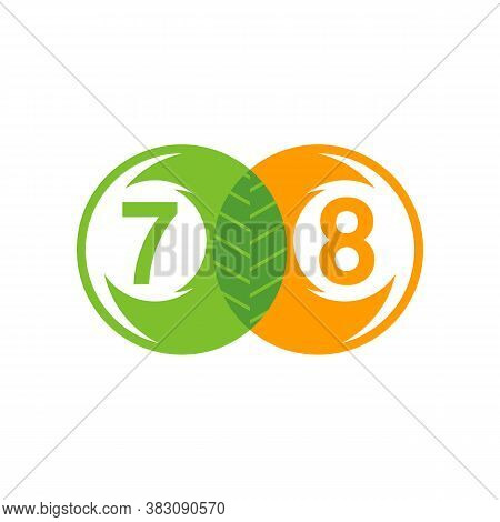 Green Billiards Logo Design Vector. Sport Labels For Poolroom. Billiards Club Logo Template.
