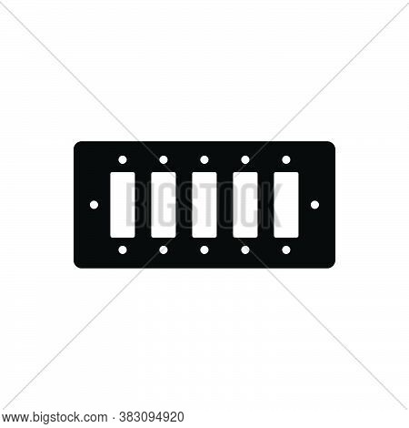 Black Solid Icon For Switch-boxes Switch Boxes Button Appliances Device Electric Holder Fixed Switch