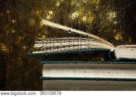 Image Of Window Book Rain Drop Studio