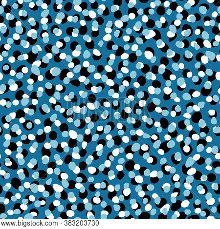 Vector Multicolour Dots Seamless Pattern Print Background.