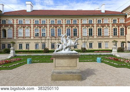 Lancut, Poland - August 26, 2020: 16th Century Baroque Lancut Castle, Former Polish Magnate Residenc