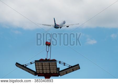 July 2, 2019, Moscow, Russia. Airplane Boeing 767-300 Azur Air Airline At Vnukovo Airport In Moscow.