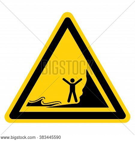 Warning Watch Out Don't Be Stranded By Incoming Tides Symbol Sign, Vector Illustration, Isolate On W