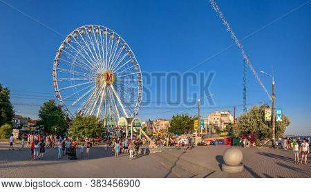 Ferris Wheel On Berdyansk Embankment, Ukraine