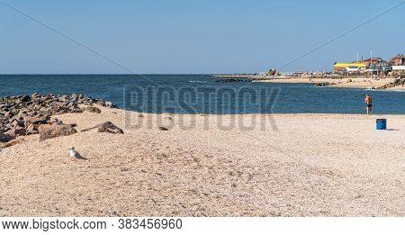 Sandy Beaches On The Berdyansk Spit, Ukraine