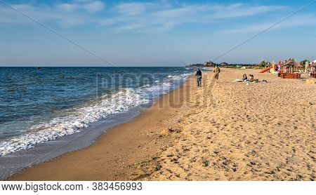 Sandy Beaches On The Berdyansk Spit, Ukraine