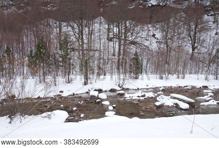Arazas River in the Ordesa Valley. Ordesa and Monte Perdido National Park. Pyrenees. Huesca. Aragon. Spain.