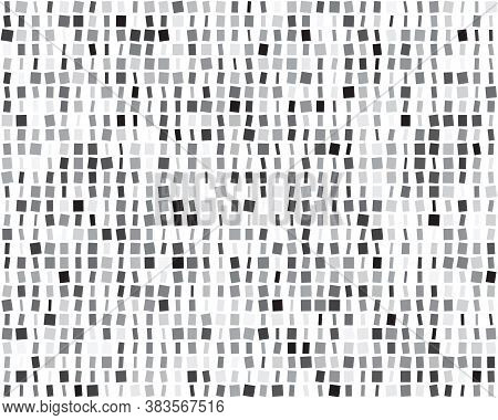 Seamless Pattern With Gray  Squares Different Sizes