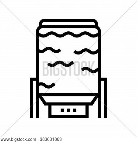 Oxygen Delignification System Line Icon Vector. Oxygen Delignification System Sign. Isolated Contour