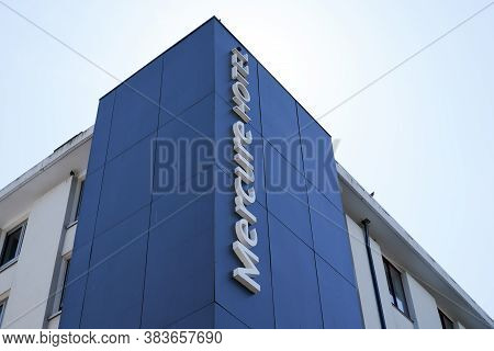 Bordeaux , Aquitaine / France - 09 23 2019 : Mercure Hotel Sign And Logo On Building Facade In The S
