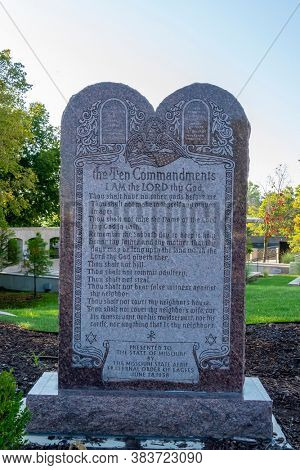 August 26, 2020 - Jefferson City, Missouri, USA: The Missouri State Capitol located in Jefferson City and it is the third capitol in the city after the other two were demolished when they were damaged