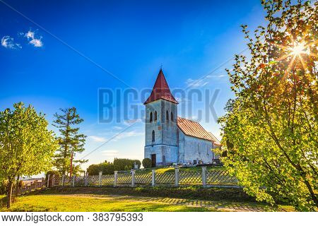 Saint Kosmas Church In Abramova Village, Turiec Region, Slovakia, Europe.