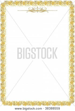 Cornice dorata floreale