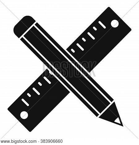 Tiler Ruler Pencil Icon. Simple Illustration Of Tiler Ruler Pencil Vector Icon For Web Design Isolat
