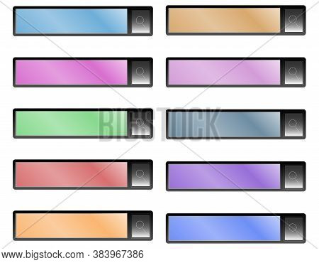 Vector Selection Collor Button For Web Site