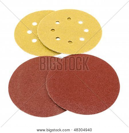 Sander Grinder Tool Sandpaper Isolated On White