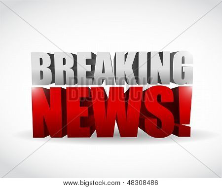 Breaking News Sign. Ilustrace Design