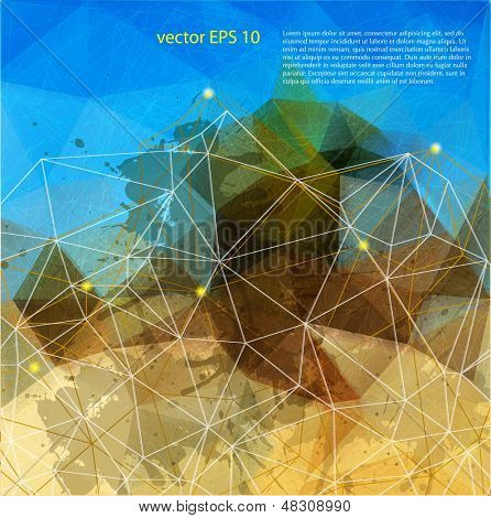 Abstracte patroon van geometrische vormen.Het patroon met stroom licht van effect. Geometrische achtergrond. 