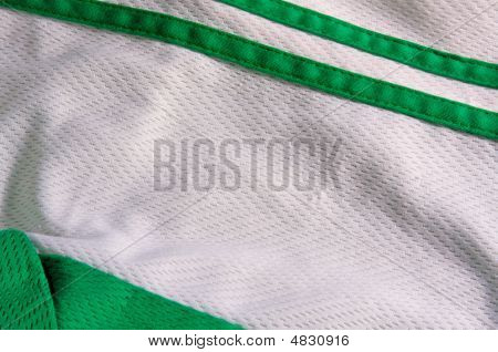 Green And White Jersey Material